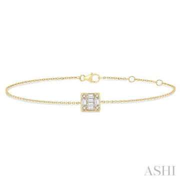 1/8 Ctw Petite Fusion Diamond Fashion Bracelet in 10K Yellow Gold